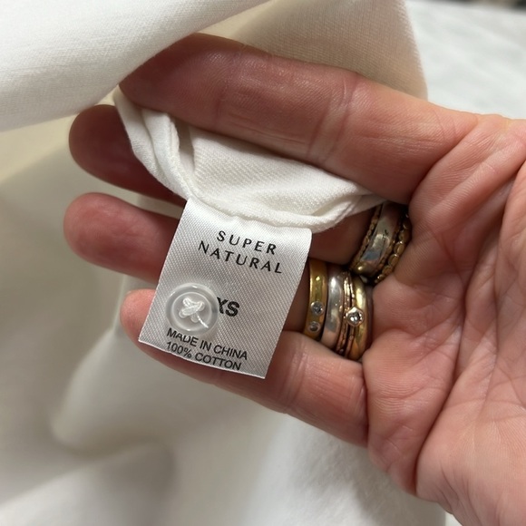 Super Natural by Secret Mission Cotton Twill Eyelet Everly Shirt Jacket In Ecru - Picture 11 of 14